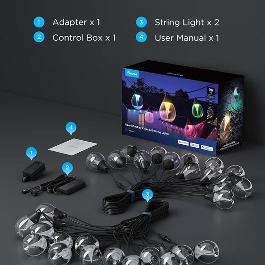 Govee Outdoor Clear Bulb String Lights