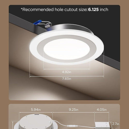 Govee 4/6 Inch Smart Recessed Lights Pro with Night Light