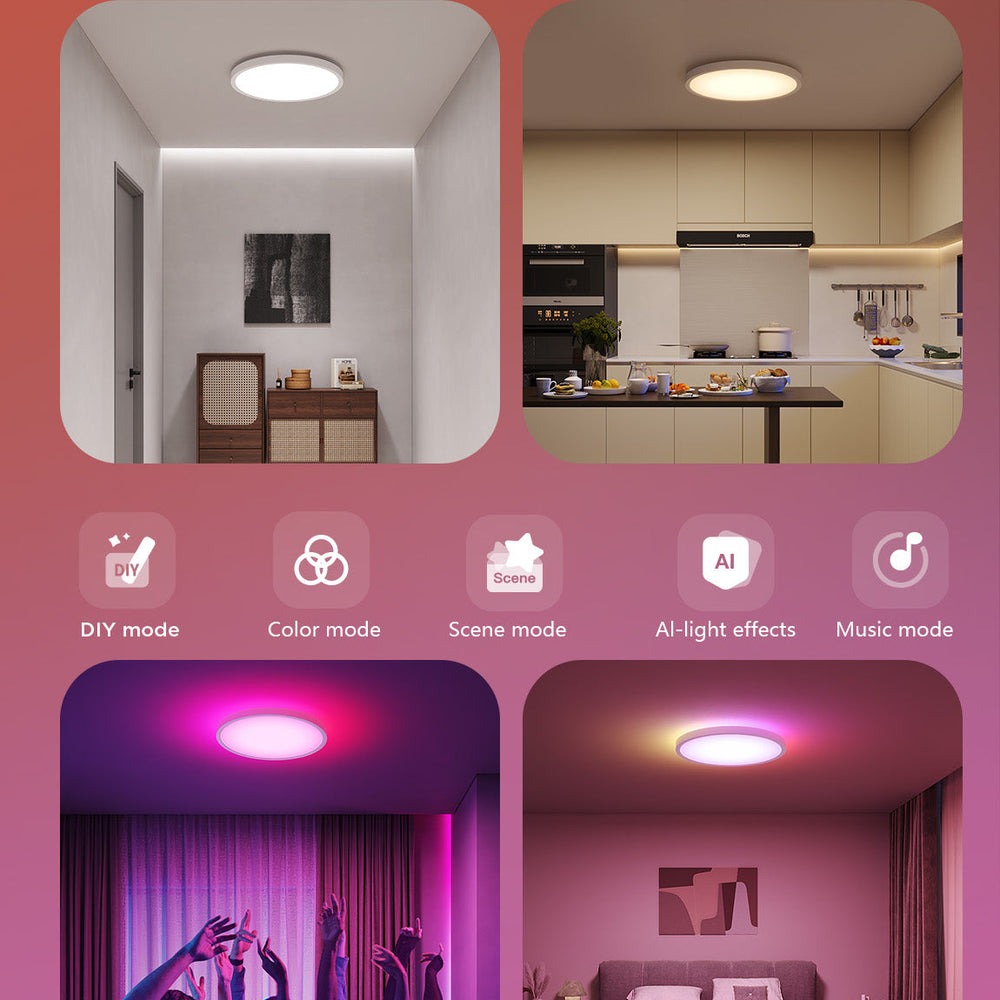 Govee 12-Inch RGBWW + RGBIC Smart Ceiling Light