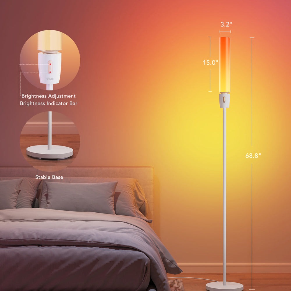 Refurbished Govee RGBICWW Cylinder Floor Lamp