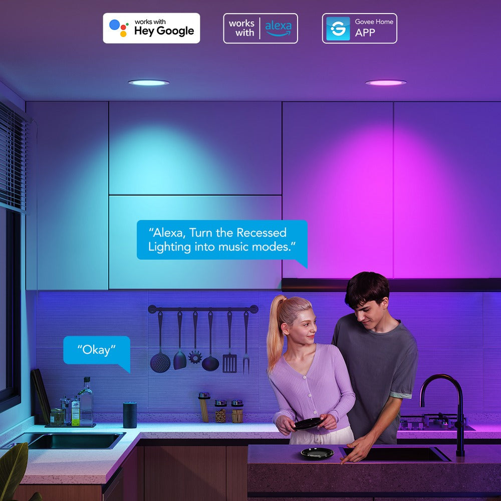 Govee 6-Inch Smart RGBWW Recessed Lights