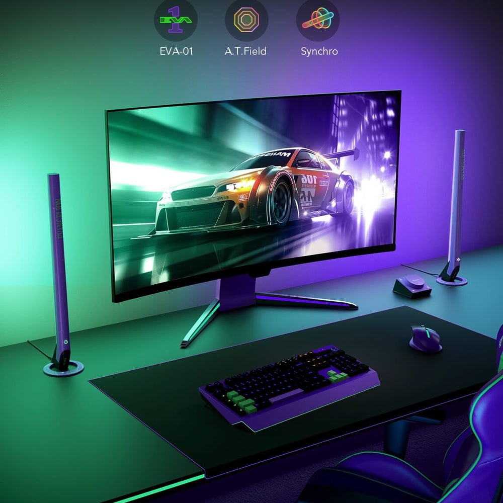 Refurbished Govee RGBIC Wi-Fi Gaming Light Bars with Smart Controller
