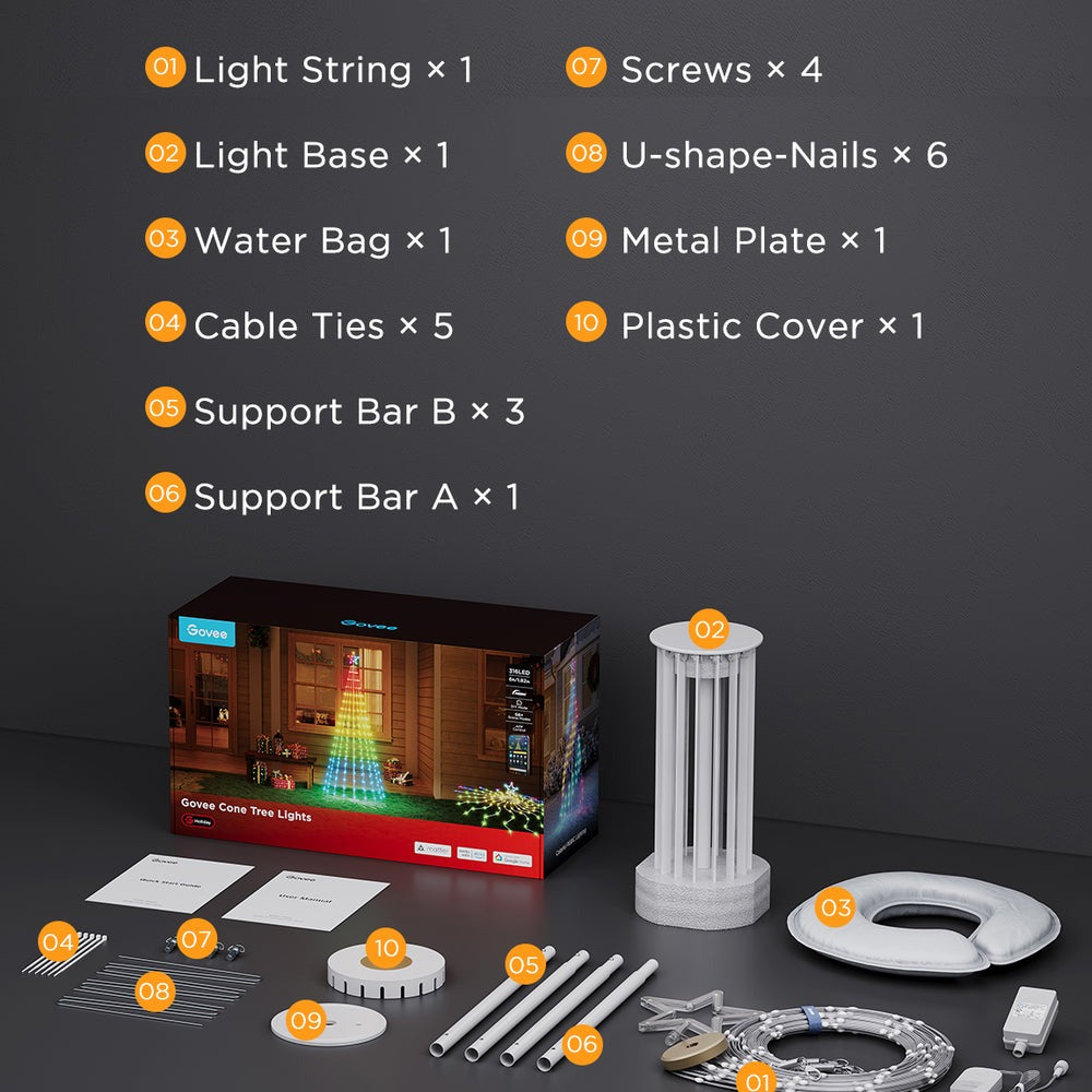 Refurbished Govee Cone Tree Lights