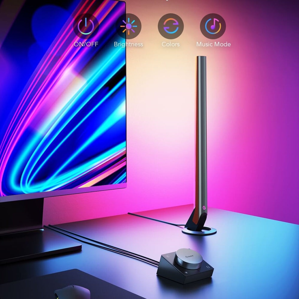Refurbished Govee RGBIC Wi-Fi Gaming Light Bars with Smart Controller