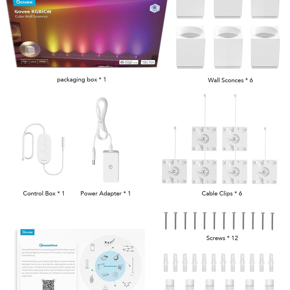 Govee RGBIC Cube Wall Sconces