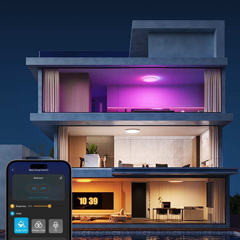 Govee 12-Inch RGBWW + RGBIC Smart Ceiling Light