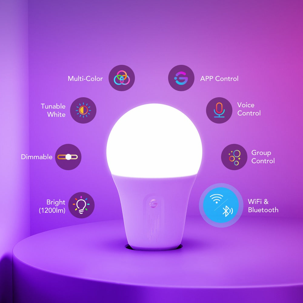 Govee A19 Smart RGBWW Bulbs E26 1200lm