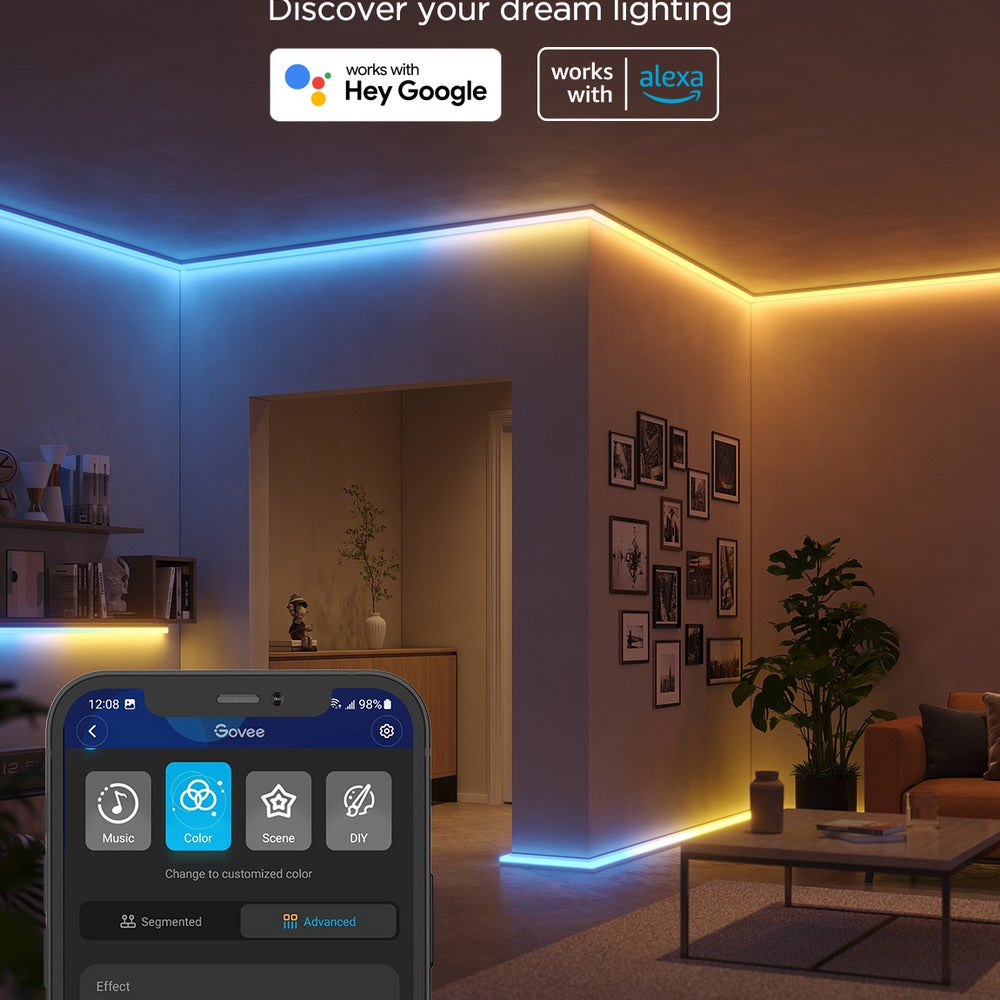 Refurbished Govee RGBIC LED Strip Lights with Covers